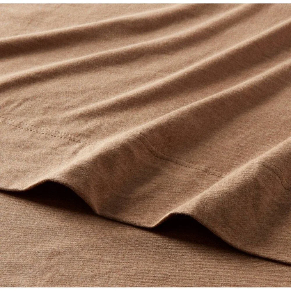 Queen Cotton Jersey Sheet Set Brown Heather - Threshold NEW